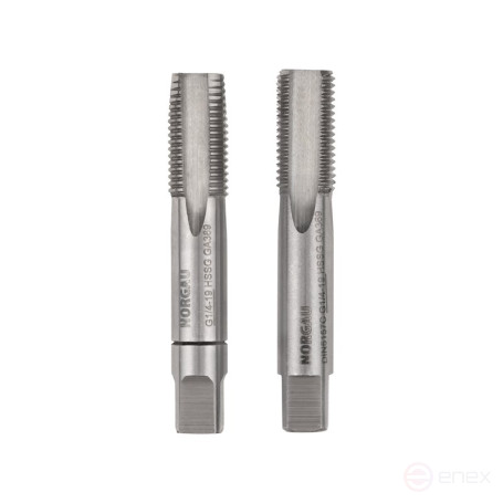 Комплект ручных метчиков NORGAU Industrial G1/4, HSS, 2 предмета