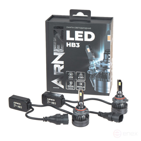 LED Lamp 12/24V HB3 45W 3500lm 6000K ARNEZI Vivid LED 2 pcs DUOBOX IP68 A2000055