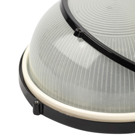 Светильник ЭРА НБП 03-60-001 Акватермо алюминий/стекло IP54 E27 max 60Вт D176 круг черный