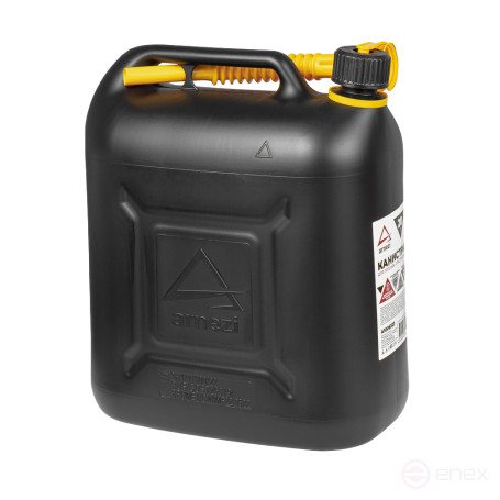 Канистра 20л для топлива пластиковая, с лейкой / черная ARNEZI A1006323