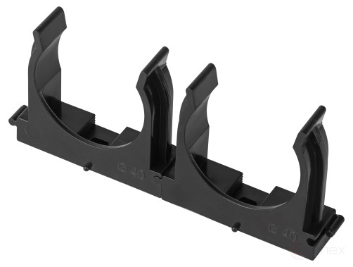 Крепеж-клипса ЭРА CLIP-40-B-MP для трубы прямой монтаж черная d40мм 25шт