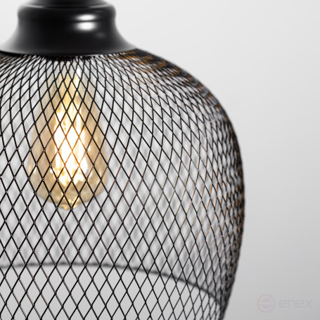 ERA PL7 BK pendant lamp for E27 lampshade height 280mm suspension 720mm black