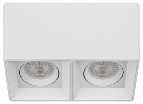 Светильник настенно-потолочный спот ЭРА OL24-2 WH под лампу MR16 GU5.3 поворотный белый