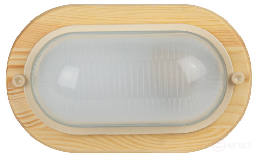 Светильник ЭРА НБО 04-60-011 Кантри дерево/стекло IP54 E27 max 60Вт 232х140 овал сосна