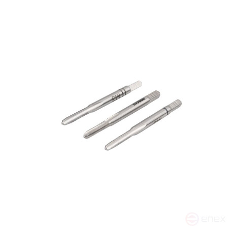 Set of hand taps NORGAU Industrial M3, HSS-E, 3 pieces