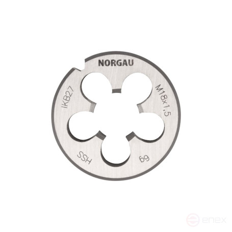 Плашка NORGAU Industrial по металлу MF18x1.5 мм, HSS