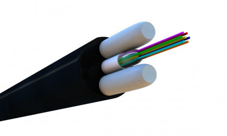 FO-STFR-OUT-62-12- PE-BK Fiber optic cable 62.5/125 (OM1) multimode, 12 fibers, single-module, round, water-blocking gel, reinforced with fiberglass rods, external, PE, black