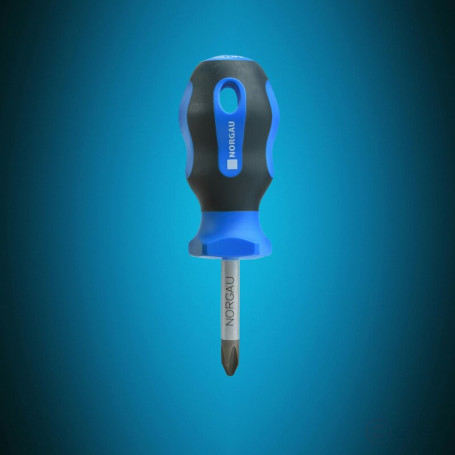 Отвёртка крестовая NORGAU Industrial короткая Phillips PH2х38 мм, N162
