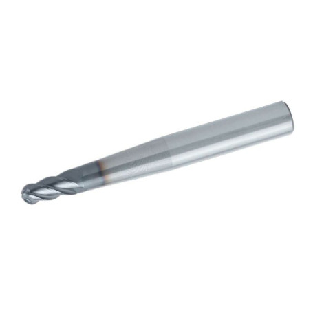 Фреза сферическая коническая NORGAU Industrial по металлу 3°, R4х15 мм, Z4, VHM/TIALN