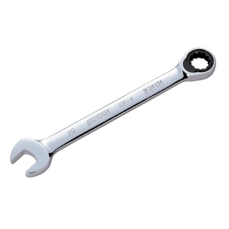 Combination wrench with ratchet HONIDRIVER 19 mm