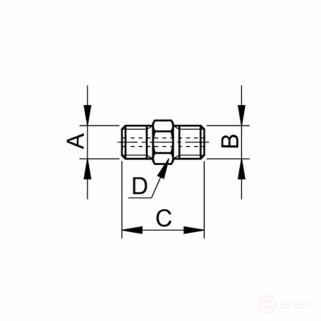 Threaded adapter NORGAU Industrial for hydraulic wrenches, NPT stations-1/4", external thread