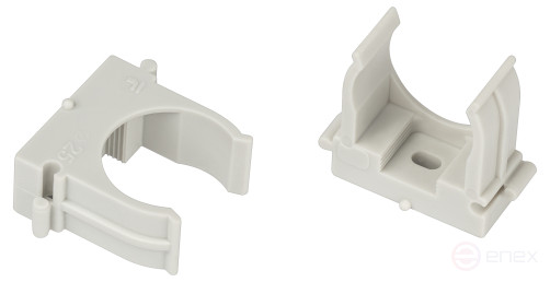 Крепеж-клипса ЭРА CLIP-25-G-MP для трубы прямой монтаж серая d25мм 50шт