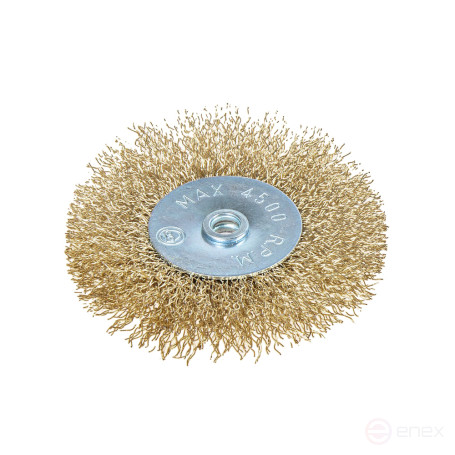 Flat ear brush 75 mm, fit 22.2 mm, latuned wire d=0.3mm, 4500 rpm ARNEZI R8042075