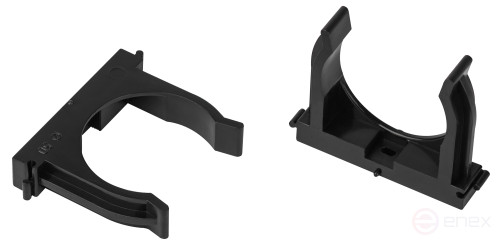 Крепеж-клипса ЭРА CLIP-50-B-MP для трубы прямой монтаж черная d50мм 25шт