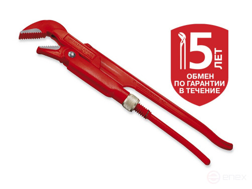 Трубный газовый ключ 45 град. D 1", L 12"