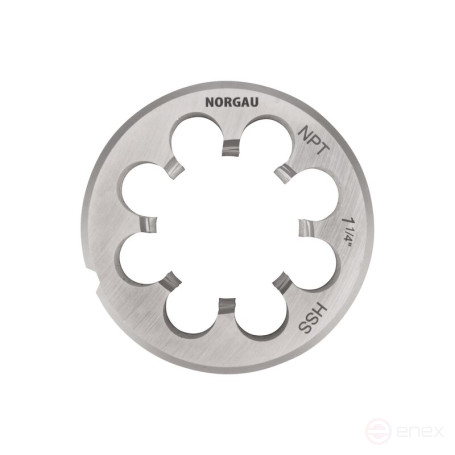 Round die NORGAU Industrial for metal HSS NPT 1 1/4x11.5, Form B
