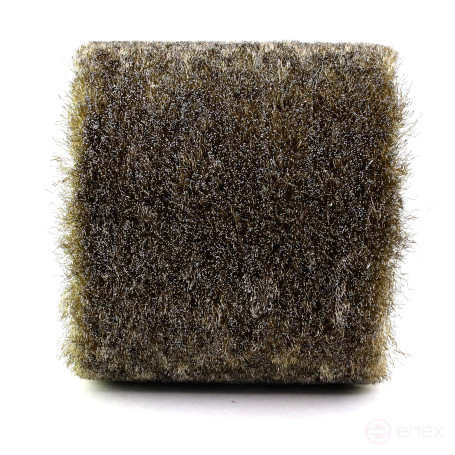 Щетка мягкая валик Д120*100*19, ворс гофр латунир-я сталь 0,15 по дереву для щеточных шлиф машин с валом Д19+4 (6-032)