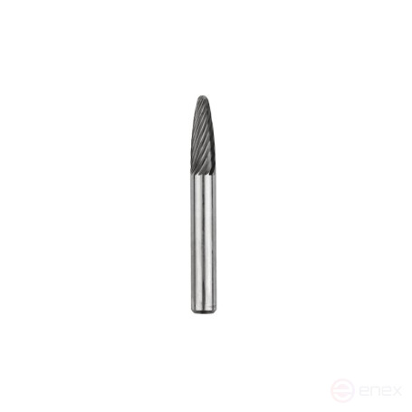 Борфреза твердосплавная NORGAU Industrial параболическая 10 мм, R1,5, форма E, ALU