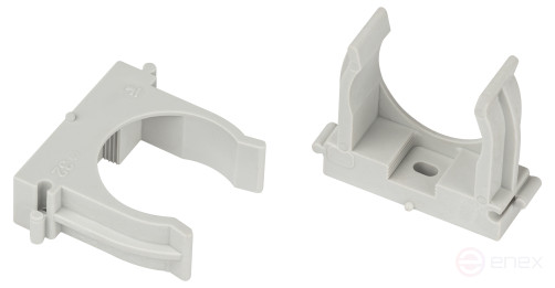 Крепеж-клипса ЭРА CLIP-32-G-MP для трубы прямой монтаж серая d32мм 50шт