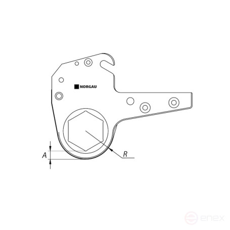 Replacement cassette NORGAU Industrial for hydraulic wrench NHT21-024LPA 55 mm