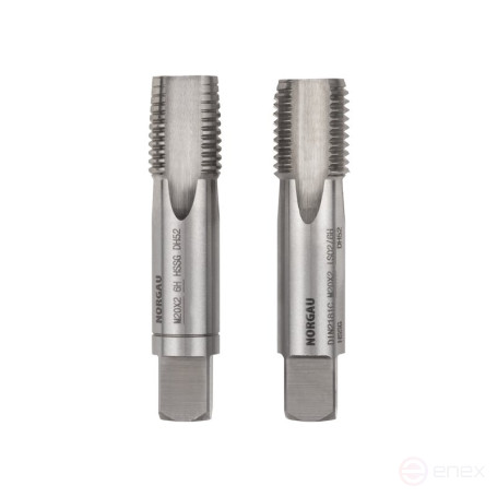 Set of hand taps NORGAU Industrial MF20x2, HSS, 2 pieces