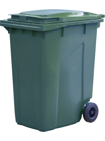 Garbage container p/e 360L. color. green