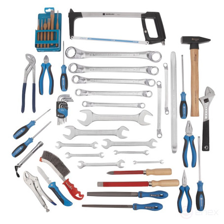 Set of NORGAU Industrial locksmith tools in a metal box, 51 items, N2001