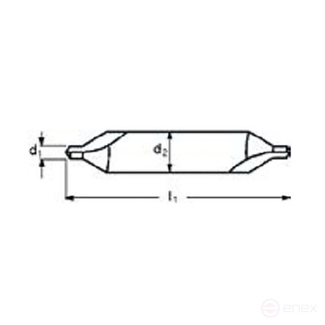 Сверло центровочное NORGAU Industrial по металлу 2 мм, форма А, VHM