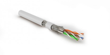 SFTP4-C7-P26-IN-LSZH-WH-500 (500 m) Twisted pair cable, shielded S/FTP, category 7 (600 MHz), 4 pairs (26 AWG), stranded (patch), LSZH, ng(A)-HF, white