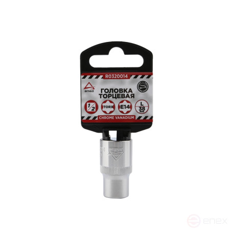 Головка 1/2" внешний TORX Е14 L=38 мм, на холдере ARNEZI R0320014