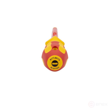 Отвертка диэлектрическая NORGAU Industrial шлицевая 8.0х175 мм, N171