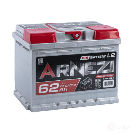 Аккумулятор ARNEZI DIN SMF 62 А/ч обратный R+ 242x175x190 L2 EN 610 А
