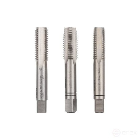 Set of hand taps NORGAU Industrial M14, HSS, 3 pieces