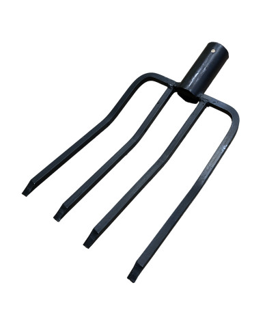 4-horned garden forks forged from rail steel