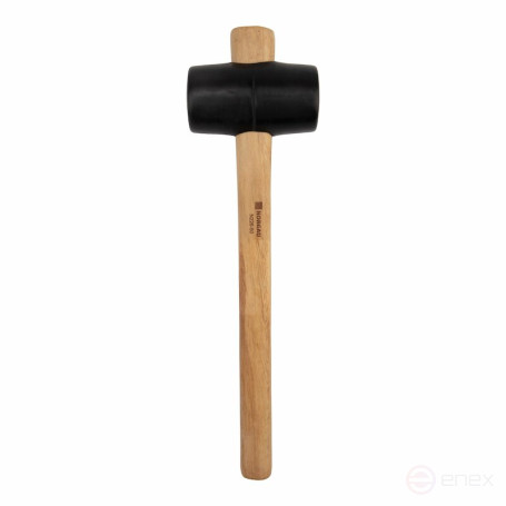 Киянка резиновая NORGAU Industrial с деревянной рукоятью 225 г, 50 мм, N226-50