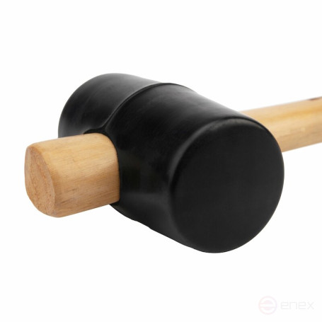 Киянка резиновая NORGAU Industrial с деревянной рукоятью 225 г, 50 мм, N226-50