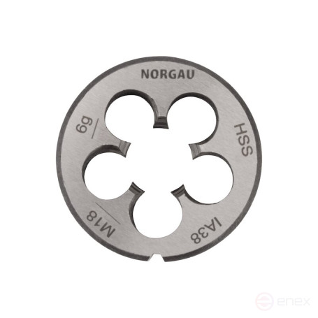 Плашка NORGAU Industrial по металлу M18х2.5 мм, HSS