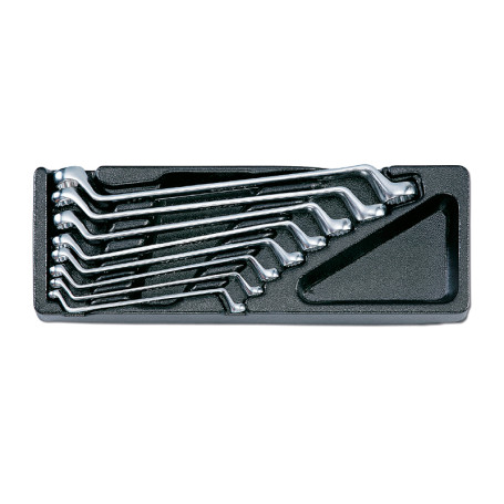 Set of folding curved keys in a box, 8 items