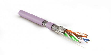 SFTP4-C7-S23-IN-LSZH-PK-500 (500 m) Twisted pair cable, shielded S/FTP, category 7(600MHz), 4 pairs (23 AWG), single core (solid), LSZH (ng(A)-HF), pink