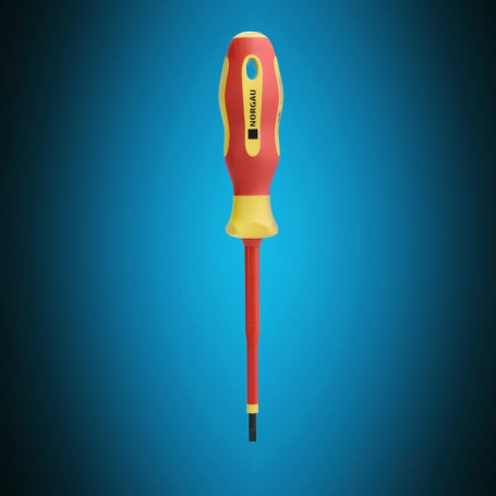 Отвертка диэлектрическая NORGAU Industrial шлицевая 4.0х100 мм, N171