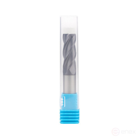 End radius milling cutter NORGAU Industrial for metal 12 mm, R0.5, Z4, VHM/TIALN