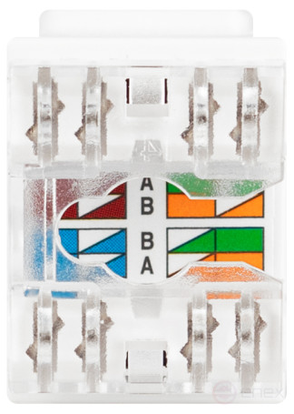 Люк ЭРА ОФИС 18-8002-01 Коннектор RJ45 CAT6 UTP Keystone цвет белый
