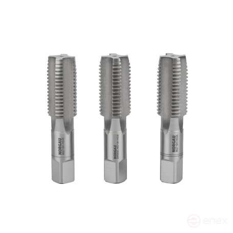 Set of hand taps NORGAU Industrial M27, HSS-E, 3 pieces