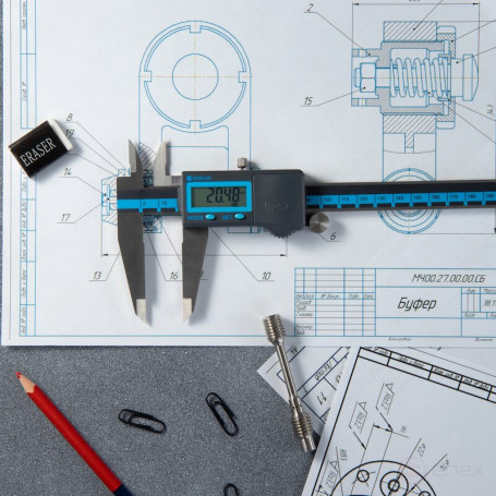 Штангенциркуль цифровой NORGAU Industrial 0-300 мм, NCD-3067