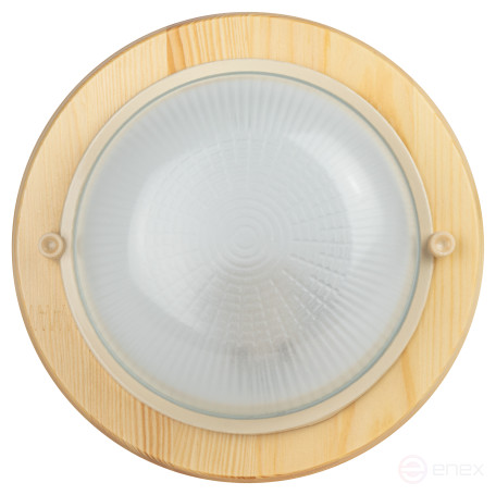 Светильник ЭРА НБО 03-60-011 Кантри дерево/стекло IP54 E27 max 60Вт D220 круг сосна