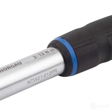 Ключ динамометрический NORGAU Industrial предельный со встроенной трещоткой 1/4" 2-12 Нм, NTW21-012PR