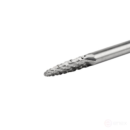 Carbide borehole NORGAU Industrial parabolic 3 mm, R0.75, shape F, DCM