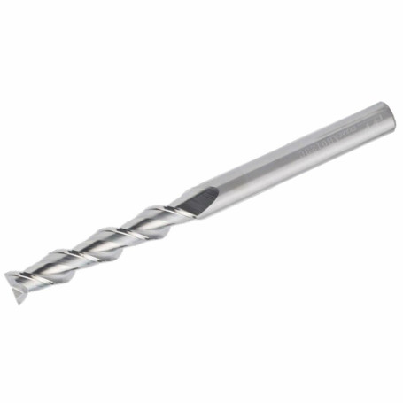 End mill NORGAU Industrial with an elongated cutting part of 8 mm, Z2, VHM