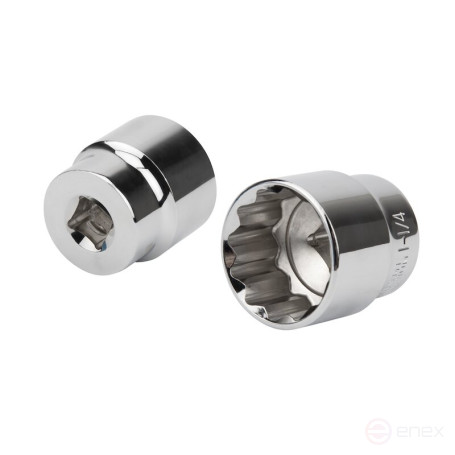 Набор двенадцатигранных торцевых головок 1/2”, дюймовые размеры NORGAU Industrial ND1919-A5/16-1.1/4, 19 предметов