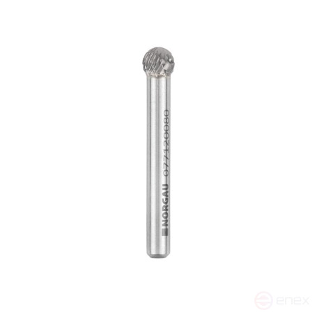 Борфреза твердосплавная NORGAU Industrial сферическая 8 мм, форма D, DCM